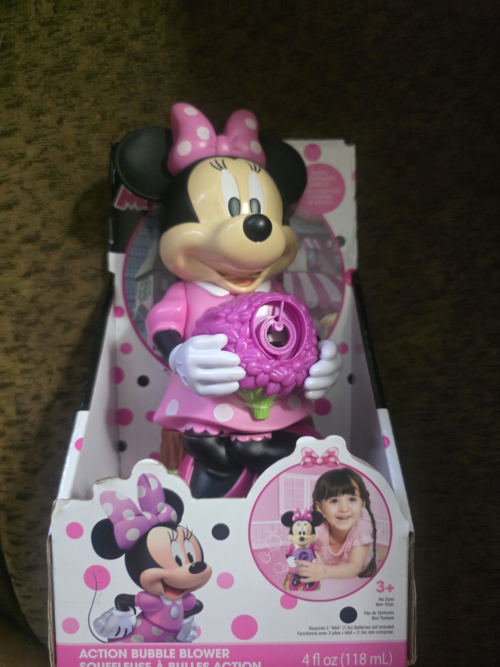 Disney Minnie Mouse Pink & Black Bubble Blower